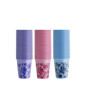 Vasos de plástico Floral